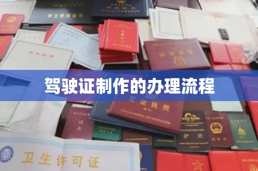 阳西驾驶证制作的办理流程