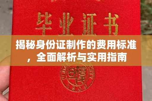 阳西揭秘身份证制作的费用标准，全面解析与实用指南