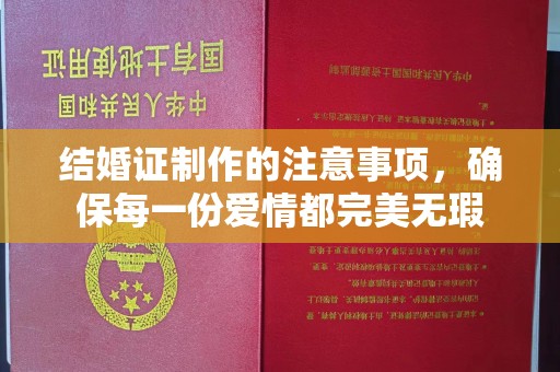 阳西结婚证制作的注意事项，确保每一份爱情都完美无瑕