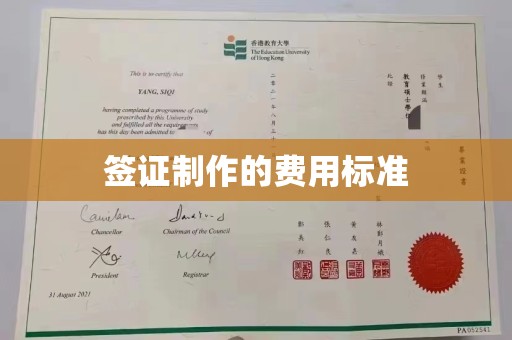 阳西签证制作的费用标准