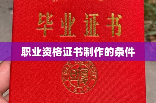 阳西职业资格证书制作的条件