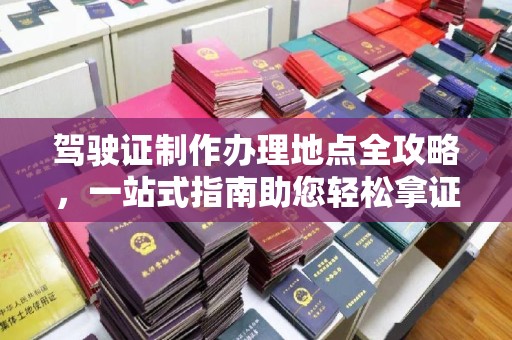 阳西驾驶证制作办理地点全攻略，一站式指南助您轻松拿证
